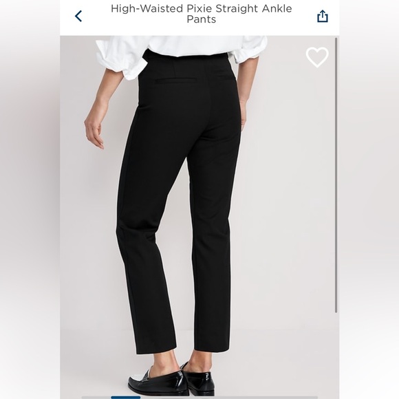 High-Rise Pixie Straight Ankle Pants - Black - Picture 5 of 6